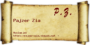 Pajzer Zia névjegykártya